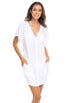 BUTTON FRONT DRESS WITH POCKETS